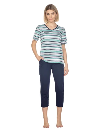 Dámske pyžamo 654 modré plus - REGINA