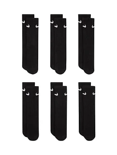 Detské ponožky Nike Everyday Cush Crew 6 párov čierne SX6910 010
