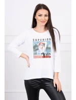 Blúzka s potlačou Superior biela Blúzka s potlačou Superior biela