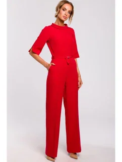 M463 Kombinéza so stojačikom - červená