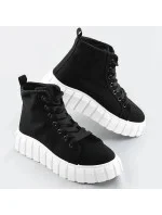 Čierne šnurovacie topánky (XA060)