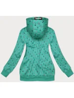 Teplá mikina na zips s kotvami zelená (2307) Teplá mikina na zips s kotvami zelená (2307)