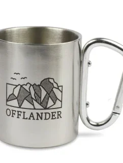 Kempingový pohár Offlander s karabínou oceľ OFF_CACC_03