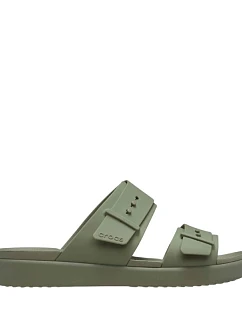 Dámske sandále Crocs Brooklyn Buckle Low, zelené, 211215, 3BX, veľkosť 39–40