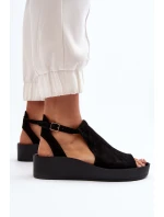 Zazoo 2914 Dámske semišové sandále Black Zazoo 2914 Dámske semišové sandále Black