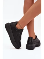 Sneakersy Damskie Na Platformie Big Star SS274244 Czarne