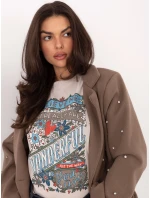 Tričko D12048M02556K light beige