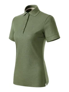 Dámske khaki polo tričko Prime (GOTS)