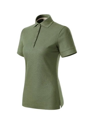 Dámske khaki polo tričko Prime (GOTS)