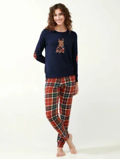 Vamp - Vianočné dámske pyžamo s ozdobnými lakťami 21510 - Vamp