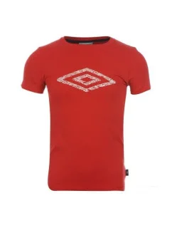 Umbro Cotton Logo T Shirt Boys Red - Červená / 11-12 - Umbro