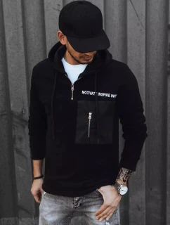 Pánska čierna mikina FashionStreet BX5466