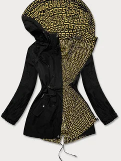 Čierna / žltá dámska parka (W702BIG)