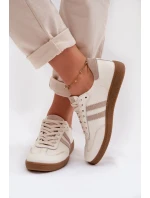 Zazoo N1068 Dámske kožené nízke tenisky Beige