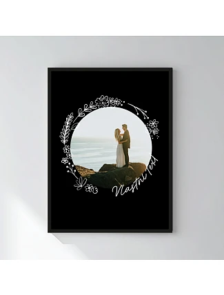 Personalizovaný magický fotob obraz v ráme – 30x40 – kvetinový rám Personalizovaný magický fotob obraz v ráme – 30x40 – kvetinový rám