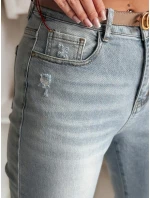 Dámske džínsové nohavice mom fit MOMWAY blue FashionStreet UY2489 Dámske džínsové nohavice mom fit MOMWAY blue FashionStreet UY2489