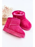 Dziecięce Ocieplane Botki Śniegowce Fuksja Gooby