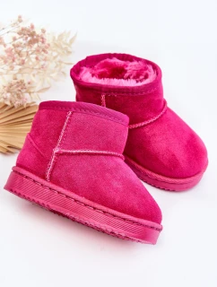 Dziecięce Ocieplane Botki Śniegowce Fuksja Gooby