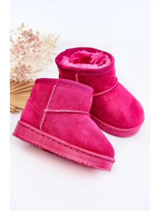 Dziecięce Ocieplane Botki Śniegowce Fuksja Gooby