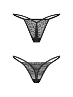 Dámske sexy tangá Clara 2-Pack black - Obsessive