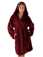 Dámsky župan Lilly extra s kapucňou 3/4 3320 3651 Burgundy - Vestis Dámsky župan Lilly extra s kapucňou 3/4 3320 3651 Burgundy - Vestis