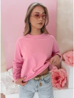 Dámska jednofarebná mikina LUMIVIA pink FashionStreet BY1371