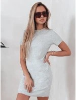 Dámske pruhované mini šaty RIBBINA svetlo šedá FashionStreet EY2577 Dámske pruhované mini šaty RIBBINA svetlo šedá FashionStreet EY2577