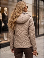 Dámska prechodná bunda s kapucňou v kamelovej farbe od FashionStreet TY5774