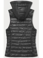 Prešívaná vesta v grafitovej farbe s kapucňou (16M9138-105)