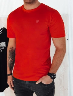 Pánske oranžové tričko s potlačou FashionStreet RX5470