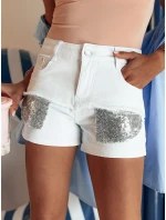 SHINEWEAR dámske šortky biele FashionStreet SY0339
