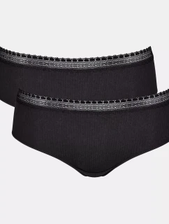 Dámske nohavičky GO Ribbed R Hipster C2P - BLACK - black 0004 - SLOGGI
