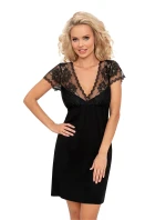 Nočná košeľa Roxana čierna - Donna