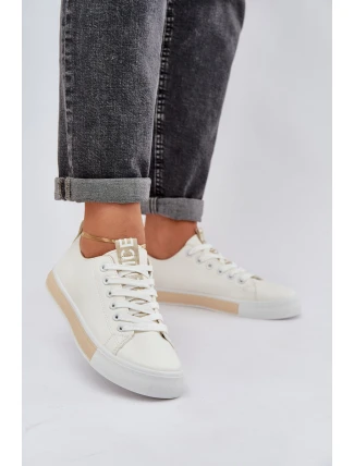 Trampki Damskie Klasyczne Złote Ville