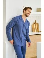 3484 PÁNSKE PYŽAMO S DLHÝM ZIPSOM DEREK 3XL-4XL