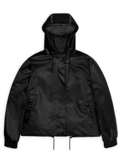 Dámska bunda do dažďa Rains STRING W JACKET W3 18040 84 BLACK GRAIN
