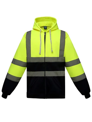 Mikina s kapucňou Yoko HVK 07 Hi-Vis 79.VK07, žltá/námornícka modrá Mikina s kapucňou Yoko HVK 07 Hi-Vis 79.VK07, žltá/námornícka modrá
