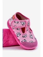 Kapcie Milami Dziecięce Elastyczne Na Rzepy W Pandy Różowe Ambette