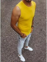 Pánske tričko bez rukávov bez potlače žlté FashionStreet RX4920 Pánske tričko bez rukávov bez potlače žlté FashionStreet RX4920