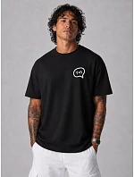 Pánske tričko s potlačou Freaking Rich oversize čierne FashionStreet NX4012R Pánske tričko s potlačou Freaking Rich oversize čierne FashionStreet NX4012R