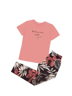 Dámske pyžamo 160/089 Oranžová vzor - Karol