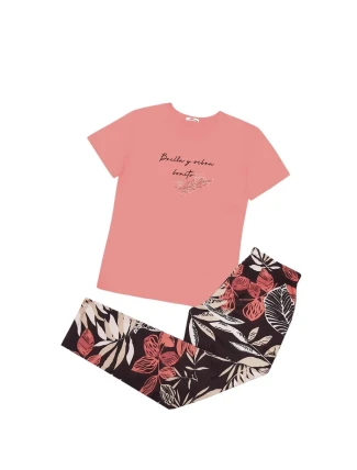 Dámske pyžamo 160/089 Oranžová vzor - Karol