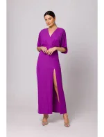 K163 Maxi šaty - levanduľové