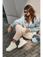 Zateplené kožené tenisky so zipsom Big Star MM274624 white