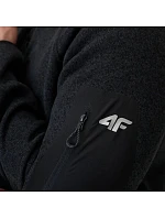 Pánsky fleece 4F M443 deep black melange 4FWSS26TFLEM443 20M Pánsky fleece 4F M443 deep black melange 4FWSS26TFLEM443 20M