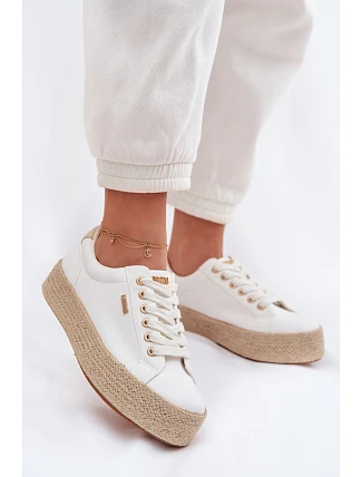 Dámske espadrilky na platforme Big Star TT274349 White Dámske espadrilky na platforme Big Star TT274349 White
