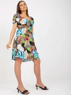 Šaty DHJ SK 15836.51 čierna a modrá