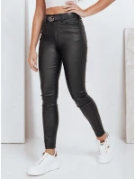 Dámske voskované skinny džínsy čierne FashionStreet UY2750