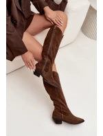 Kozaki Prírodný semiš Vyhrievané Zazoo 4225 Brown