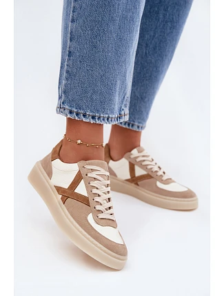 Dámske semišové kožené tenisky Zazoo N1108S5 beige Dámske semišové kožené tenisky Zazoo N1108S5 beige